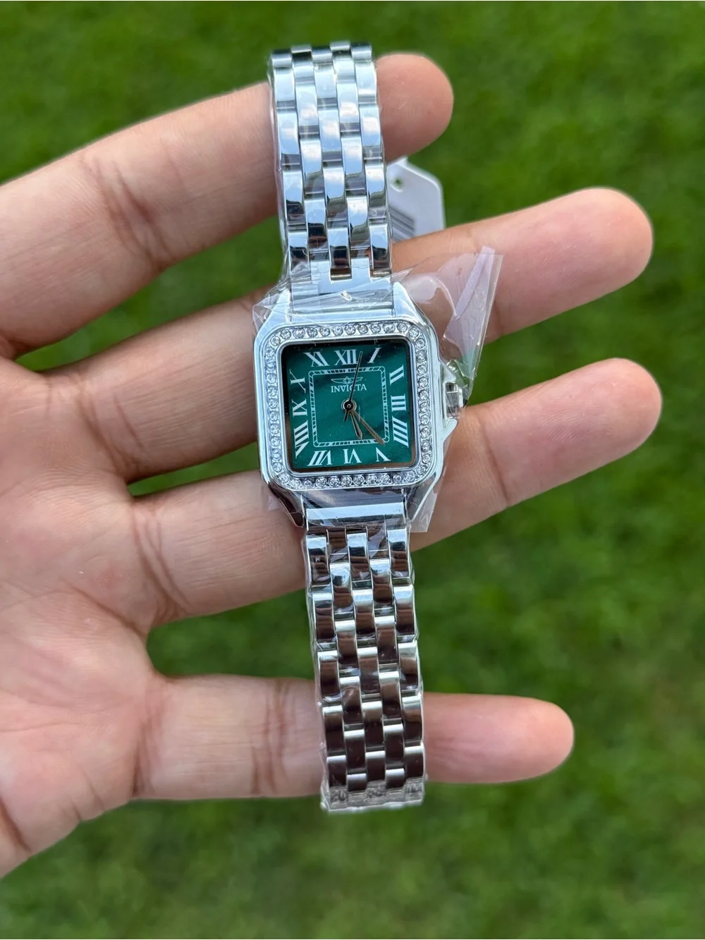 Invicta Celestial green dial with diamond bezel Womens Watch